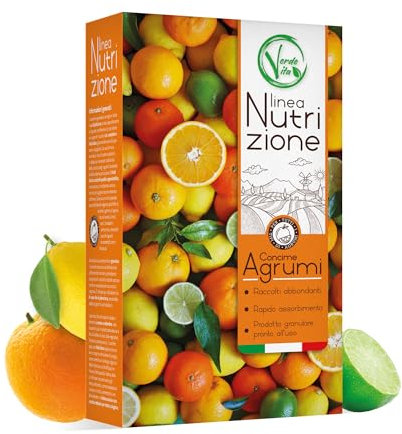 VerdeVita Concime Granulare per Agrumi, Supporto Nutrizionale Completo, Concime per Agrumi in Vaso e in Terra, Raccolti Abbondanti, Prodotto Pronto Uso