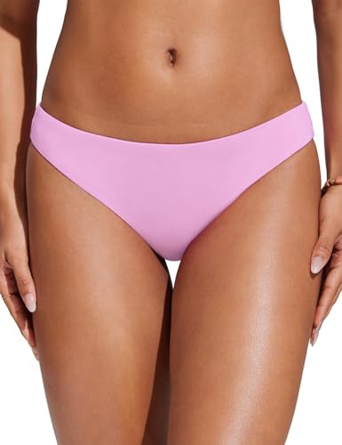 CRZ YOGA Slip Bikini per Donna Sexy Slip da Bagno Sportivo Costumi da Bagno da Allenamento Rosa Vita 44