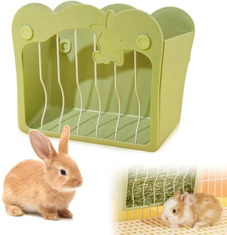 Rabbit Hay Feeder Guinea Pig Hanging Hay Feeding Rack Large Volume Rabbit Hay Rack for Small Animal Chinchilla Bunny Hamster