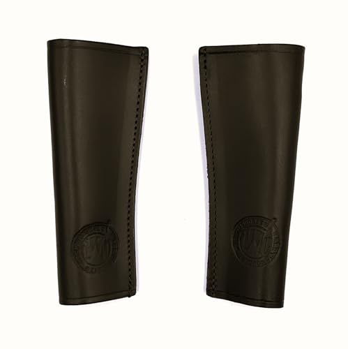 Equine Smile ES5008 Leather Stirrup Straps Buckle Protection Genuine Leather for Saddles Protective Covers Against Abrasion and Scratches (Brown)