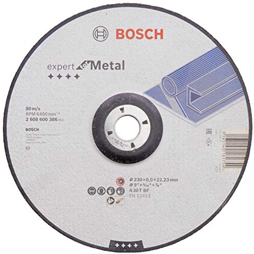 Bosch 2 608 600 386 - Disco de desbaste acodado Expert for Metal - A 30 T BF, 230 mm, 8,0 mm (pack de 1)