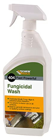 Everbuild 404 Fast Powerful Fungicidal Wash – Removes Lichens, Fungi and Algae – Exterior and Interior use – 1 litre