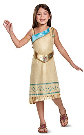 Disguise Pocahontas Deluxe Costume, Brown, Small (4-6X)