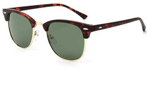 KALIYADI Polarized Sunglasses for Men and Women Semi-Rimless Frame Driving Sun glasses UV Blocking