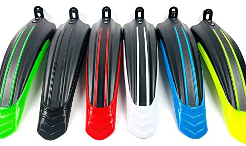 INION Schutzblech 2X Set für Vorderrad Hinterrad Kotflügel Spritzschutz Vorne Hinten Radschutz Schmutzfänger Fahrrad MTB Citybike Mountainbike jurfahr (Schwarz - Grün)
