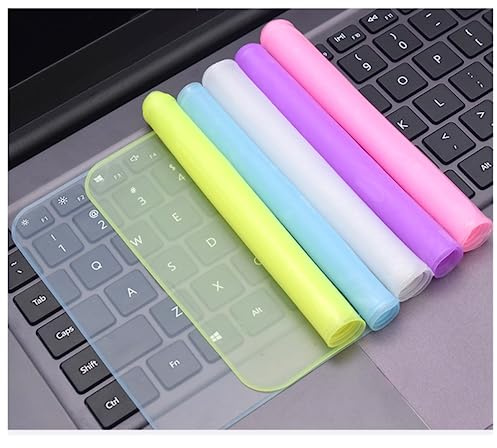 5 Pièces Couvercle de Protection du Clavier en Plastique et Silicone, Transparent pour Ordinateur Portable, 15-17 Pouces