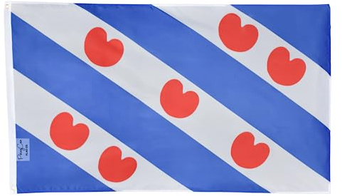 Bandiera 9,6 x 1,5 m (senza penna) Frisia FT, bandiera Frisia, Paesi Bassi, Olanda Olanda Cuori
