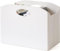 Neateam Revistero Suelo Moderno, Recolector de Revistas Blanco con Asa, Portarrevistas Plegable de Cuero PU, Resistente y Duradero, Adecuado para la Oficina, el Hogar y la Sala de Estar