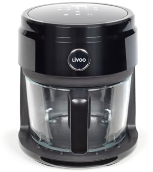 Livoo – Friggitrice senza olio 3,5 l – 1400 W, 8 programmi di cottura, temperatura regolabile, 200 °C, timer