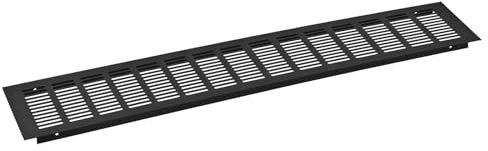 QUARKZMAN 1Pcs Grille de Ventilation Rectangulaire en Alliage d'Aluminium avec Maille, Couvercle de Ventilation à Persiennes pour Armoire, Penderie, Placard, 600x100mm/23.62x3.94