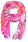 QUEEN HELENA SC024-3 Schal, leicht, gemustert, weich, bunt, lässig, für Damen, Rosa, Einheitsgröße