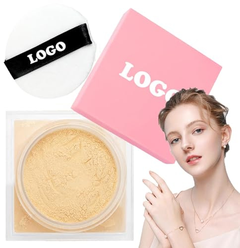 jamgeery Poudre de maquillage libre, poudre libre compacte - Poudre compacte haute définition pour le visage à couverture complète,Réglage de la poudre de maquillage pour les déplacements quotidiens