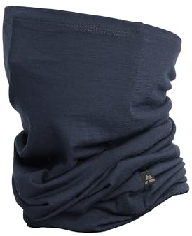 DANISH ENDURANCE Cache-Cou Unisexe en 100% Laine Mérinos Bleu Marine Foncé Taille unique