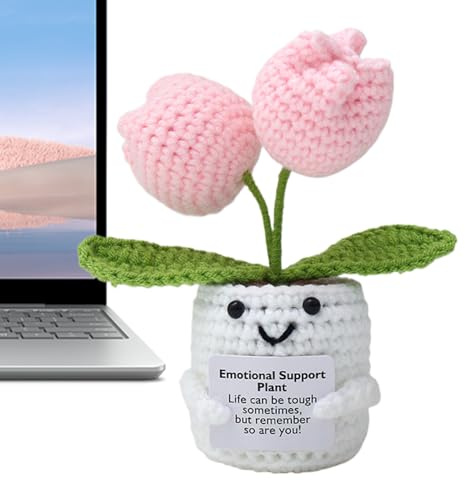 Liten stämningshöjande plysch, liten stämningshöjande plysch Dekorativ Söt | Handgjord stickad docka Soft Stress Relief Spänningsavlastning för , arbetsplats, vardagsrum, skrivbord,