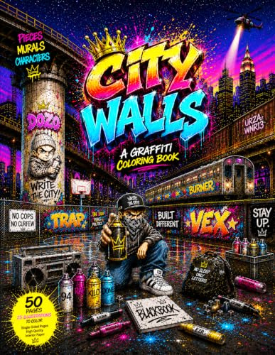City Walls: Graffiti coloring book