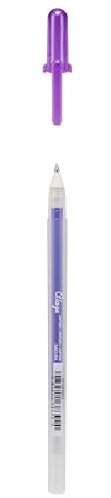 SAKURA Gelly Roll Glaze 3D-Roller Gel Pen - Purple, Glossy Embossing Effect, DIY Crafts & Handwriting, Water-Resistant