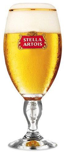 Stella Artois International Calice Lot de 4 verres à bière avec bord doré 280 ml