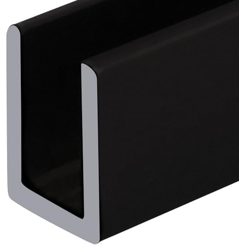 CRL Oil Rub Bronze Frameless Shower Door Aluminum Deep U-Channel for 3/8 Thick Glass - 95 in long