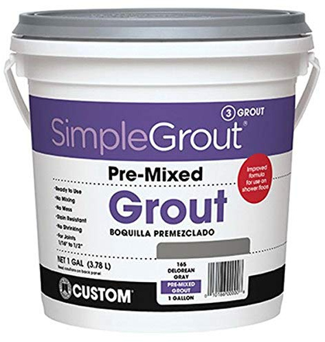 Custom PMG1651 1-Gallon Simple Premium Grout, Delorean Gray, 640 Fl Oz