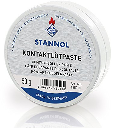 STANNOL Kontaktlödpasta för mjuklödning, 50 g burk, 1 st, 165018