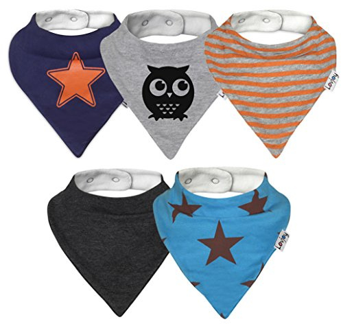 Lovjoy Bandana Baby Halstuch Lätzchen - Dreieckstucher - Für 0-3 Jahre - 5er Pack