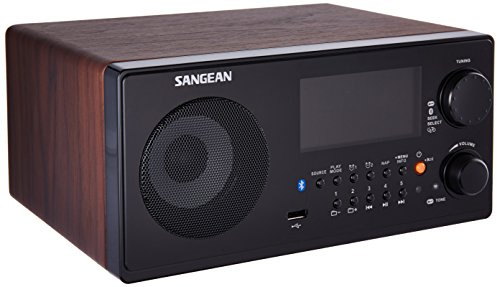Sangean WR-22WL AM/FM-RDS/Bluetooth/USB Table-Top Digital Tuning Receiver (Walnut)