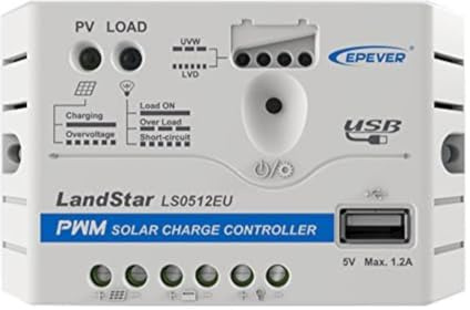 EPEVER® PWM Laderegler 10A 12V ,Solar Charge Controller mit USB Anschluss, LS1012EU
