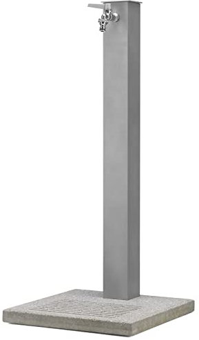 Fontana da Giardino Belfer 42QBM con Base in Cemento e Rubinetto Colore Alluminio
