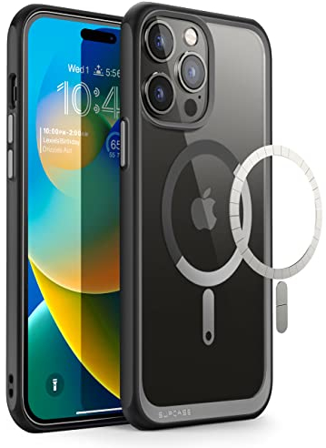 SupCase Unicorn Beetle Mag Series Hülle für iPhone 14 Pro Max 2022 (6.7'') Slim Handyhülle Clear Case Premium Schutzhülle Backcover Kompatibel mit MagSafe (Schwarz)