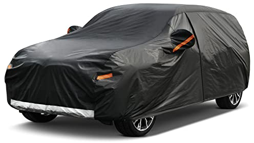 GUNHYI Autoabdeckung Wasserdicht und atmungsaktiv, Abdeckplane Geeignet für BMW X3, Kodiaq, GLC, Audi Q5, CX-5, CR-V, XC60, SUV Vollgarage Autoplane mit 7 Schichten Material.(460 zu 485 cm) YL