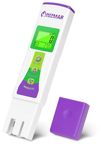 UIUZMAR TDS water PPM Meter for Aquariums, Hydroponics, Drinking, Swimming Pools, Ponds, and Filtered/Well Water, EC and Temp