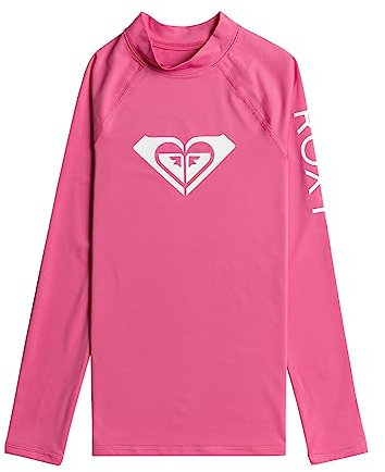 Roxy Whole Hearted - Langärmliger Rashguard mit UPF 50 für Mädchen 8-16 Rosa