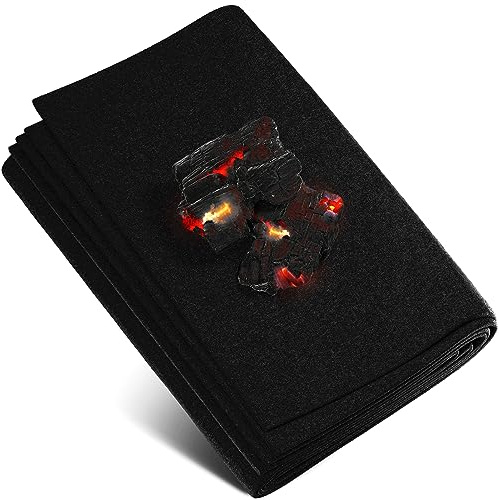 Estera ignífuga 1x1 m, Resistente al Calor hasta 982 °C Negro, Tejido ignífugo Ideal como Estera de Fuego o como Estera de Barbacoa, Estera contra Calor, Panel ignífugo, protección contra Fuego