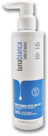 Cosmetica Gentile, Bagno Latte Baby al latte d’asina Lunabianca, detergente idratante e lenitivo (1 x 250 ml)
