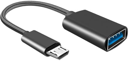 GO USB cable for tablets and phones enables connection to USB devices with portable USB input type C and USB 5pin output