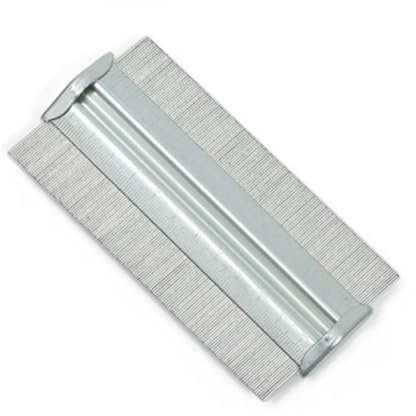 Duplicador de contornos de forma metálica con borde ajustado calibre de perfil de acero inoxidable marcado de madera calibre de contorno para artesanos bricolaje construcción de alfombras