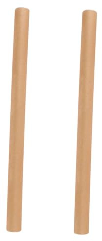 2pcs Heavy Duty Kraft Paperboard Mailing Tubes Artwork Storage Container for Posters Prints Fishing Rods Cardboard Packaging for Shipping and Protection