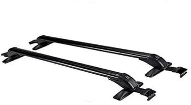 Techo Rieles Cruzados Portaequipajes Universal Aluminio Para Techo Coche Barra Transversal 100 Cm Capacidad Carga 75 Kg Con Cerradura Para Vehículos 4 O 5 Puertas