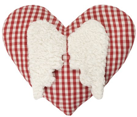 Offre spéciale Efie Grain – Chaleur Coussin Coeur avec ailes, Matériau en épeautre biologique, 100% fabriqué en Allemagne
