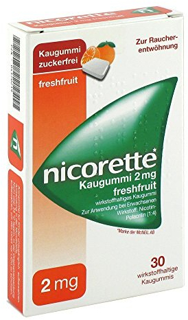 Nicorette 2 mg Freshfruit Kaugummi
