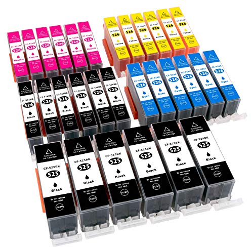 ESMOnline 30 komp. Druckerpatronen als Ersatz zu Canon PGI-525 / CLI-526 für Pixma iP4850 iP4950 iX6550 MX715 MX885 MX895 MG5100 MG5150 MG5200 MG5250 MG5300 MG5350 MG6150 MG6250 MG8150 MG825050 MG8250