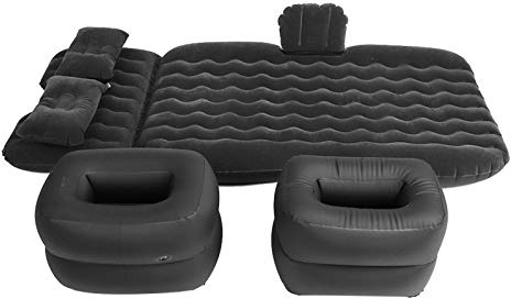 Inflatable Bed, Car Air Mattress with 2 Air Pillows, Car Universal SUV Back Seat Mattress Bed with Flocking PVC For Outdoor Travel Camping Sleeping Air Bed