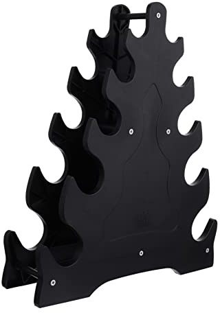 Toddmomy Dumbbell Storage Bracket Fitness Equipment Holding Stand with Unique Leaf Design Stable Triangular Frame Dumbbell Display Rack for Home Gym 17.13 X 14.96 X 3.74 Inches