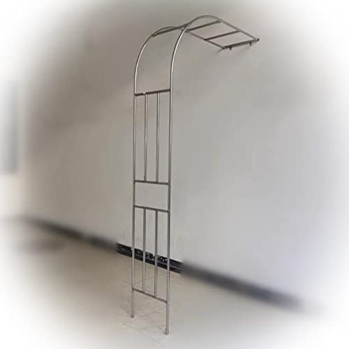 KADEUX Halb-rosenbogen Rankgitter, Garten Wandbogen Für Kletterpflanzen, Wandmontage Halbrosenbogen Rankhilfe Spalier, 120x240cm/220x240cm -Edelstahl (Size : 1.2x2.4m/3.9x7.8ft)