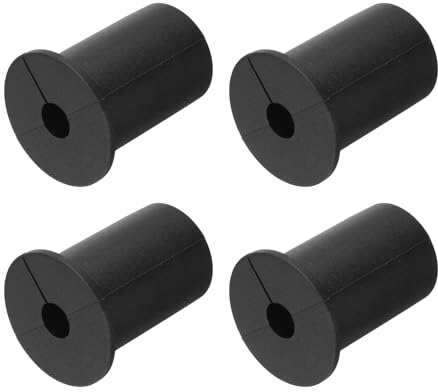 QUARKZMAN 4Pcs Pasacables de Pared para Cables de 1 Pulgada, Pasacables de Pared de Silicona para Paso de Cables, Accesorios de Kit de Enrutamiento de Cables en la Pared, Negro