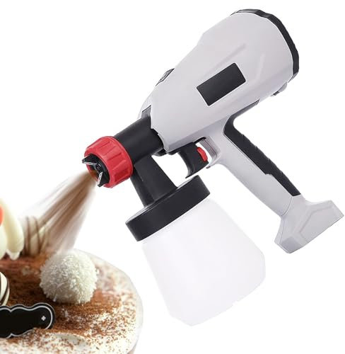 Tortendekorations Airbrush-Kit,500W Schokoladenspritzpistole,Tortendekorationsset,Tragbarer Kleiner Backsprüher,800ML Handheld Airbrush Kit für Kuchen Sprühen Industriespritzen und Gesichtsbemalung