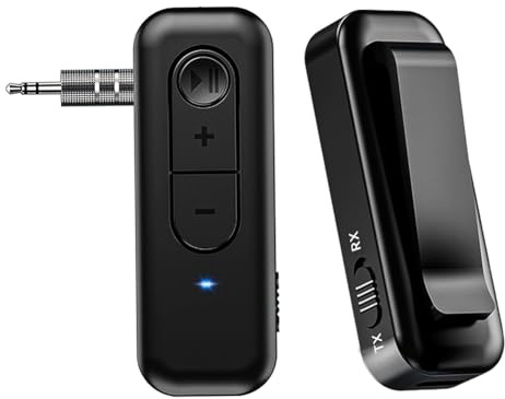 Quystetes Bluetooth ljudadapter, Bluetooth ljudsändare mottagaradapter för bil aux-stereo, ljud, TV-hörlurar, högtalare