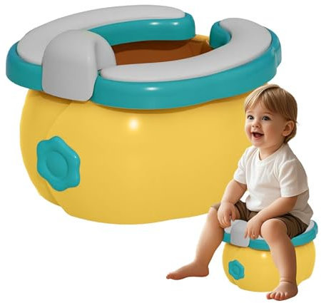 Faltbares Töpfchen, Kindertoilettensitz, Tragbare Kindertöpfchen Seat niedliche Kürbisform Leicht, Nicht-Schlupf-Camping-Babypartikel im Alter von 2 bis 6 faltbaren Trainingsstuhl für Outdoor, Innenrä