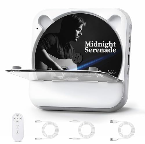 Portable CD Player, Bluetooth 5.1 CD Players with Bulit-in Double Hi-Fi Speakers, CD Players for Home, AUX&USB Jack, FM Radio for Car, Home