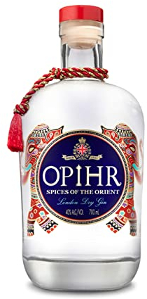 Opihr Spices of the Orient Dry Gin - mit erlesenen Gewürzen wie schwarzer Pfeffer aus Indien, Kubeben-Pfeffer aus Indonesien und Koriander aus Marokko (1 x 0,7l)